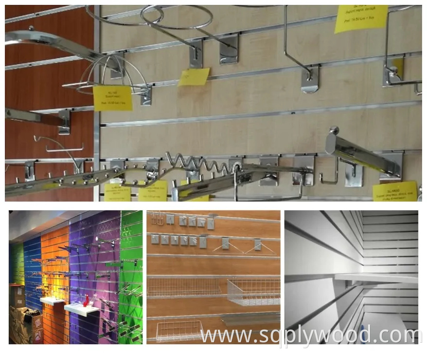 Melamine Grooved MDF Slot/Slatwall MDF for Display Furniture